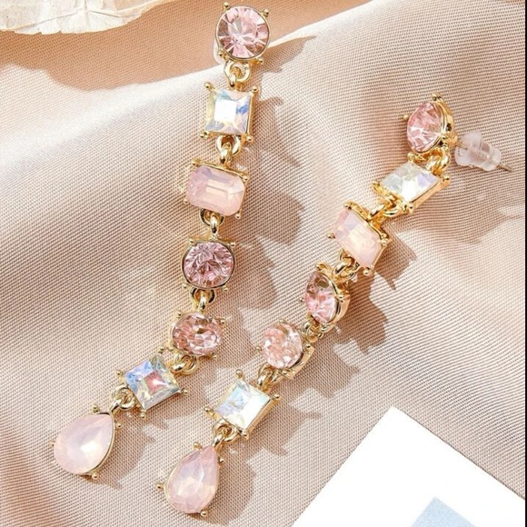 Betsey Johnson Cubic Zirconia Dangle Earrings - Picture 3 of 5